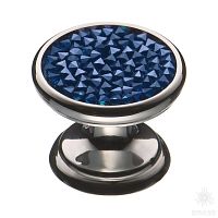 07150-515 Ручка кнопка c кристаллами Swarovski, глянцевый хром