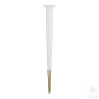KMA-0124-0710-B12-C25 White/Matt Gold Опора мебельная, белый/матовое золото