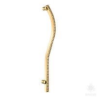 2573-030-224-RIGHT Ручка скоба с кристаллами Swarovski, глянцевое золото 24K, 224 мм