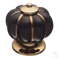 S-101 GOLD BLACK Ручка кнопка, чёрный/глянцевое золото