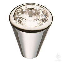 25.355.24.SWA.07 Ручка кнопка с кристаллом Swarovski, глянцевый хром