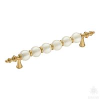 2095-61-128-PEARL Ручка скоба, матовое золото/перламутровый 128 мм