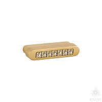 7166.0044.027 Ручка кнопка с кристаллами Swarovski, матовое золото 32 мм