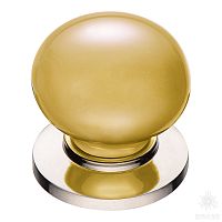 3005-51-YELLOW PEARL Ручка кнопка, глянцевый никель/жёлтый