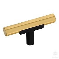 74-Matt Black-Matt Gold Ручка кнопка, чёрный/сатинированное золото