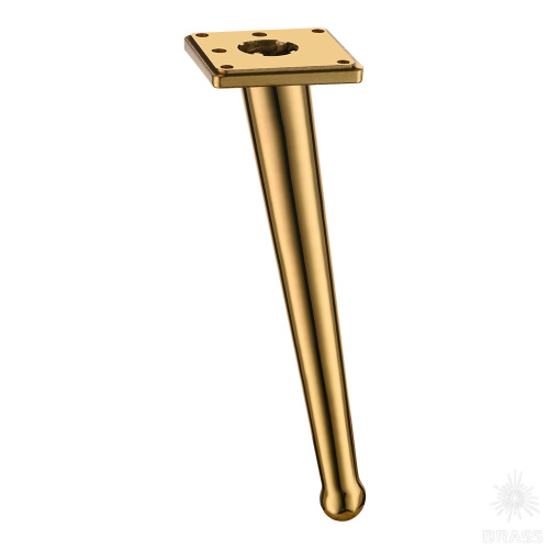 1180 0200 Gold Опора мебельная BONE, глянцевое золото 200 мм