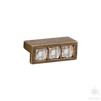 7165.0045.002 Ручка кнопка с кристаллами Swarovski, старая бронза 32 мм
