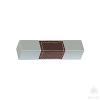 7014.0064.021.176 Ручка раковина эксклюзивная коллекция, коричневая кожа 64 мм
