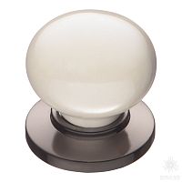 3005-70-L PEARL Ручка кнопка керамика с металлом, перламутровый/графит