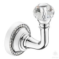 1471-005L Крючок однорожковый с кристаллами Swarovski, глянцевый хром