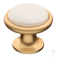3008-61-L PEARL Ручка кнопка, матовое золото/перламутровый