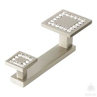 0471-006-2 Крючок двухрожковый с кристаллами Swarovski, никель