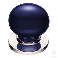 3005-51-KOBALT PEARL Ручка кнопка, глянцевый никель/синий