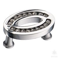 2577-005-32 Ручка кнопка с кристаллами Swarovski, глянцевый хром 32 мм