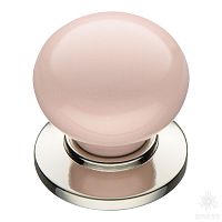 3005-51-PINK Ручка кнопка, розовый/глянцевый никель