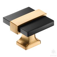 37-Matt Gold-Matt Black Ручка кнопка, сатинированное золото/чёрный
