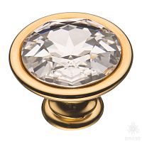 27.35.19 SWA Ручка кнопка с кристаллом Swarovski, глянцевое золото