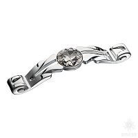 15.166.96.SWA.07 Ручка скоба с кристаллом Swarovski, глянцевый хром 96 мм