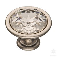 27.35.16 SWA Ручка кнопка с кристаллом Swarovski, старое серебро