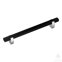765-160-Chrome-Matt Black Ручка скоба, глянцевый хром/чёрный 160 мм
