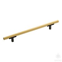 776-160-Matt Black-Matt Gold Ручка рейлинг, чёрный/сатинированное золото 160 мм
