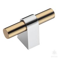 8966 0008 CR-GL Ручка кнопка, глянцеый хром/глянцевое золото