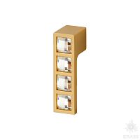 1015.0055.027 Ручка кнопка с кристаллами Swarovski, матовое золото