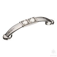 15.129.64.SWA.07 Ручка скоба с кристаллами Swarovski, глянцевый хром 64 мм