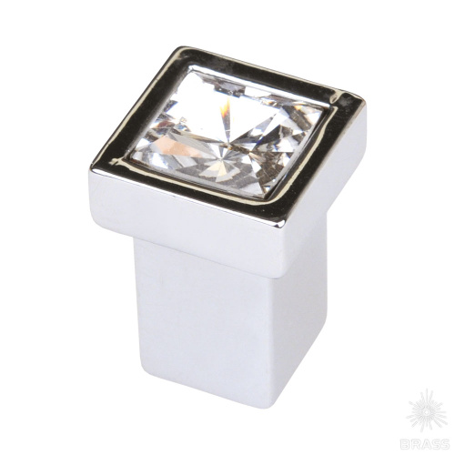 MT8135B-40 Ручка кнопка с кристаллом, глянцевый хром MT8135B-40 Ручка кнопка с кристаллом, глянцевый хром