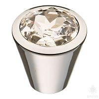 25.355.35.SWA.07 Ручка кнопка с кристаллом Swarovski, глянцевый хром
