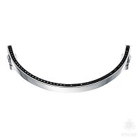 2574-005-160 BLACK Ручка скоба с кристаллами Swarovski, глянцевый хром 160 мм