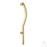 2573-030-160-RIGHT Ручка скоба с кристаллами Swarovski, глянцевое золото 24K, 160мм