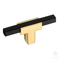 67-Gold-Matt Black Ручка кнопка, глянцевое золото/чёрный