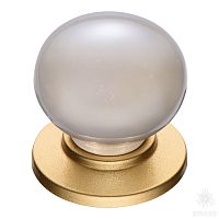 3005-61-PEARL Ручка кнопка, матовое золото/перламутровый