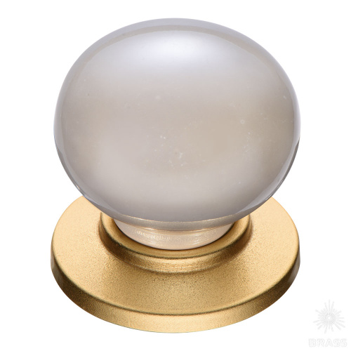 3005-61-PEARL Ручка кнопка, матовое золото/перламутровый