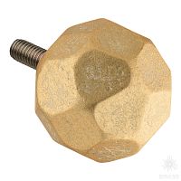 90107-АС Мзл Ручка мебельная "Сфера" фацет 30, слоновая кость с патиной мраморное золото
