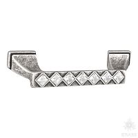 15.127.96.SWA.16 Ручка скоба с кристаллами Swarovski, старое серебро 96 мм