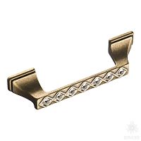 15.127.96.SWA.12 Ручка скоба с кристаллами Swarovski, античная бронза 96 мм