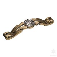 15.166.96.SWA.12 Ручка скоба с кристаллои Swarovski, античная бронза 96 мм