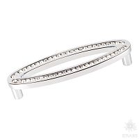 2577-005-96 Ручка скоба с кристаллами Swarovski, глянцевый хром 96 мм