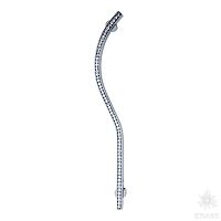 2573-005-224-LEFT Ручка скоба с кристаллами Swarovski, глянцевый хром 224 мм