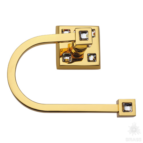 3514-72-003 Держатель для туалетной бумаги, латунь с кристаллами Swarovski, глянцевое золото 3514-72-003 Держатель для туалетной бумаги, латунь с кристаллами Swarovski, глянцевое золото