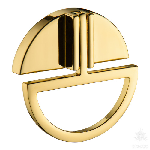 904-Gold Ручка кольцо, глянцевое золото 32 мм