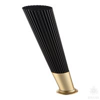 3510 0160 Matt Black/Gold Varak Опора мебельная SUIT, чёрный/матовое золото 160 мм