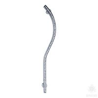 2573-005-224-RIGHT Ручка скоба с кристаллами Swarovski, глянцевый хром 224 мм