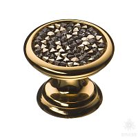 07150-317 Ручка кнопка c кристаллами Swarovski, глянцевое золото