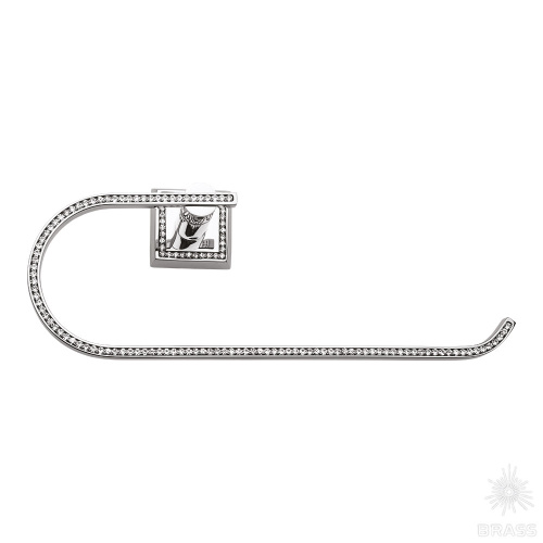 3508-75-005 Держатель для полотенец, латунь с кристаллами Swarovski, глянцевый хром