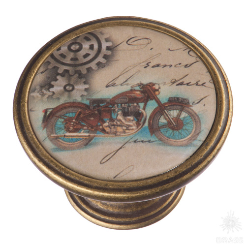550BR34 Ручка кнопка — CLASSIC BIKES, старая бронза 550BR34 Ручка кнопка — CLASSIC BIKES, старая бронза