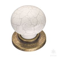 3005-40-000-08 Ручка кнопка керамика, паутинка/старая бронза