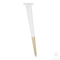 KMA-0125-0510-B12-C25 White/Matt Gold Опора мебельная, белый/матовое золото